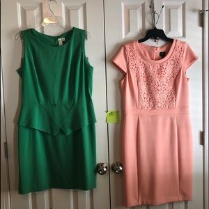 SALE! Lovely Green & Soft Peach Dresses